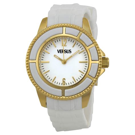 versus versace white with rubber wristband watches vspoy 50m